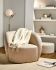 Selma Occasional Chair (Champagne Microsuede)