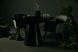 Dania Dining Table (Medium - Black with Black Base)