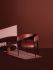 Cassia Occasional Chair (Chianti Microsuede Fabric & Black Frame)