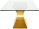 Praetorian Dining Table (Short - Glass with Gold Base)