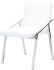 Nika Dining Chair (White with Silver Frame)