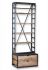 Industrial Single Hutch Style Bookcase With Ladder with 2 Drawer