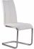 NH Leather Chairs With Stainless Steel U-Legs  (Set Of 2 - White)