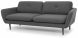Nicklaus Triple Seat Sofa (Shale Grey with Walnut Legs)