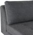 Janis Seat Armless Sofa (Wide - Dark Grey Tweed with Silver Legs)