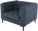 Tufty Single Seat Sofa (Night Blue with Black Legs)