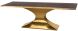 Praetorian Dining Table (Long - Seared Oak with Gold Base)