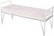 Solange Occasional Bench (Short - Powder Pink with Silver Base)