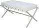 Auguste Occasional Bench (Short - White with Silver Base)