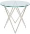 Lattice Side Table (Glass with Silver Base)