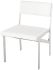 Zara Dining Chair (White with Silver Frame)