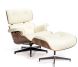 Case Study Chair & Ottoman (White and Walnut)