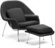Cocoon Chair And Ottoman (Black)