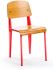 Study Dining Chair (Red & Natural)