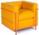 Savoy Chair-Fabric (Orange & Mustard)