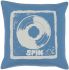 Spin Pillow with Down Fill (Blue, Beige)