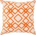 Geo Diamond Pillow (Ivory, Orange)