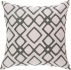 Geo Diamond Pillow with Down Fill (Ivory, Charcoal)