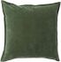 Cotton Velvet Pillow with Down Fill (Emerald Green)