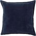Cotton Velvet Pillow with Down Fill (Charcoal)