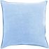 Cotton Velvet Pillow with Down Fill (Sky Blue)