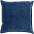 Cotton Velvet Pillow with Down Fill (Navy Blue)