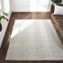 Malur Rug (8 x 10 - Ivory & Silver)