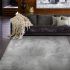 Smudge Rug (10x13 - Off-White & Grey)