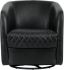 Dax Swivel Lounge Chair (Coal Black)