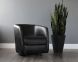 Dax Swivel Lounge Chair (Coal Black)
