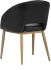 Thatcher Dining Armchair (Champagne Gold & Onyx)