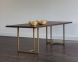 Donnelly Dining Table (Wood with Antique Brass Base)