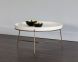 Remy Coffee Table (Concrete with Antique Brass Base)