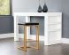 Boone Counter Stool (Set of 2 - Onyx with Champagne Gold Base)