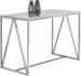 Abel Counter Table(White Marble with Brushed Base)