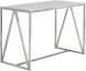 Abel Counter Table(White Marble with Brushed Base)
