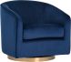 Hazel Swivel Lounge Chair (Navy Blue Sky)