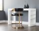 Beaumont Counter Stool (Bonded Leather with Antique Brass Base)