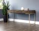 Rebel Desk (Umber Brown Wood with Gold Base)
