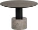 Monaco Coffee Table (Umber Brown Marble & Wood with Dark Grey Base)