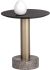 Monaco End Table (Dark Grey Marble & Wood with Gold Base)