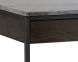 Stamos Desk (Grey Marble & Wood with Dark Grey Base)
