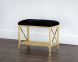 Bria Bench (Cowhide with Antique Brass Base)