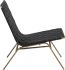 Omari Lounge Chair (Leather with Gold Base)