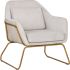 Watts Lounge Chair (Gold & Polo Club Muslin Bravo Cream