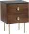 Keely Nightstand (Black Marble & Cafe)