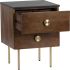 Keely Nightstand (Black Marble & Cafe)