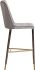 Klaus Barstool (Faux Leather & Fabric with Gunmetal Base)