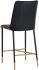 Klaus Counter Stool (Faux Leather & Fabric with Black Base)