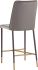 Klaus Counter Stool (Faux Leather & Fabric with Gunmetal Base)